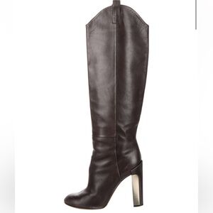 Brian Atwood Leather Knee-High Boots, Size 9